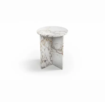 Lawn tables - Other tables -45X45X55 cm - Ocel - Marbre Calacatta Oro - STONE VALLEY