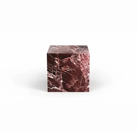Tables de jardin - Table d'appoint - 45X45X43 cm - Gema - Marbre Rosso Levano - STONE VALLEY