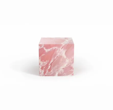 Tables de nuit - Table d'appoint - 45X45X43cm - Gema - Onyx Rose - STONE VALLEY