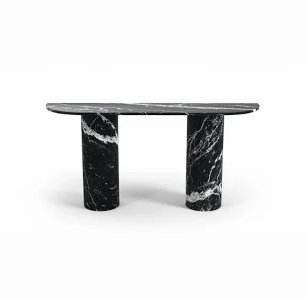 Lawn tables - Console table -100X30X85 cm - Ombrure mini - Marbre Nero Maquina - STONE VALLEY