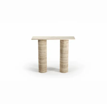 Tables de jardin - Table console - 100X30X85cm - Ombrure mini - Travertin Classique - STONE VALLEY