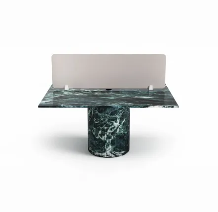 Mobilier et rangements pour bureau - Bureaux - 140X140X75cm - Escalerion - Marbre Verde Alpi - STONE VALLEY