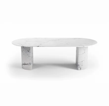 Lawn tables - Dining Tables -200X100X75 cm - Refleko - Marbre Statuario Michelangelo Carrara - STONE VALLEY