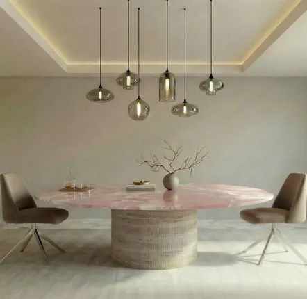 Dining Tables - Dining Tables -150X150X75 cm - Ocel - Onyx Rose - STONE VALLEY