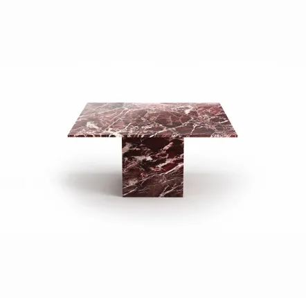 Dining Tables - Dining Tables -100X100X75 cm - Carrera - Marbre Rosso Levano - STONE VALLEY