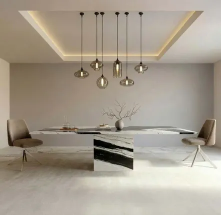 Lawn tables - Dining Tables -150X150X75 cm - Carrera - Marbre Panda - STONE VALLEY