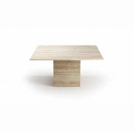 Dining Tables - Dining Tables -120X120X75 cm - Carrera - Travertin Classique - STONE VALLEY