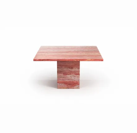 Tables pour hôtels - Tables basses - 90X90X40 cm - Carrera - Travertin Rouge - STONE VALLEY