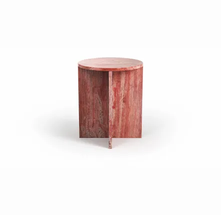 Tables pour hôtels - Autres tables - 45X45X55 cm - Ocel - Travertin Rouge - STONE VALLEY