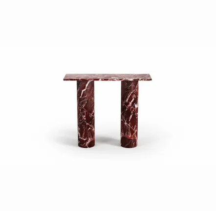 Tables de jardin - Table console - 100X30X85cm - Ombrure mini - Marbre Rosso Levano - STONE VALLEY