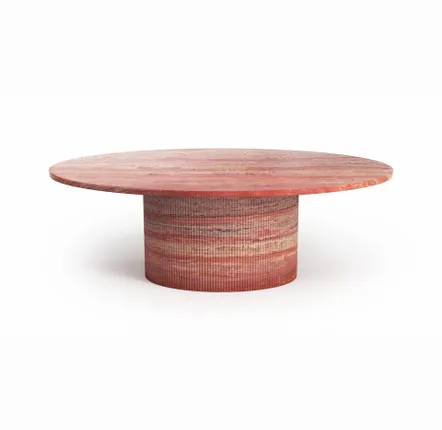 Tables de jardin - Table basse - 120X70X40cm - Valleyra - Travertin Rouge - STONE VALLEY