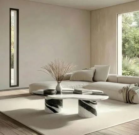 Tables de jardin - Tables basses - 110X70X40 cm - Nunoca - Marbre Panda - STONE VALLEY
