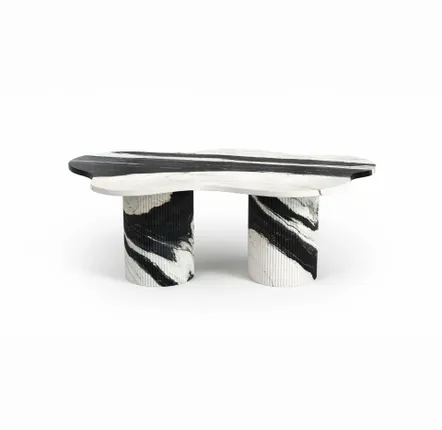 Tables de jardin - Tables basses - 110X70X40 cm - Nunoca - Marbre Panda - STONE VALLEY