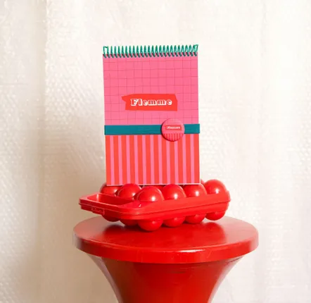 Stationery - A5 “Flemme” notebook with a pop design, made in France - MAUVAISES GRAINES