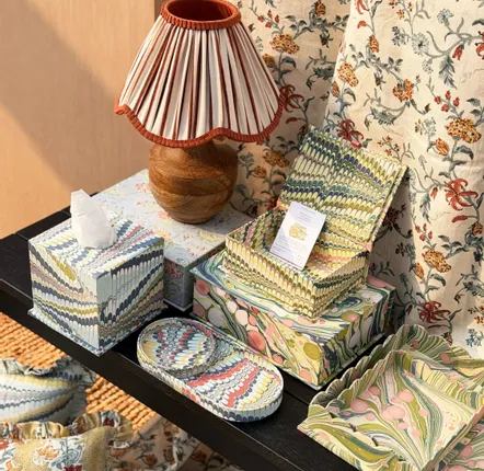 Lampes sans fil  - ABAT-JOUR IMPRIMÉ À MOTIFS - ROSE MENTHE RHEA - CRAFT BOAT