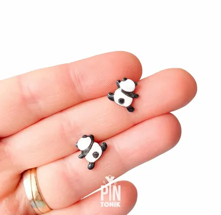 Bijoux - Boucles d'oreilles panda amusantes - PINTONIK
