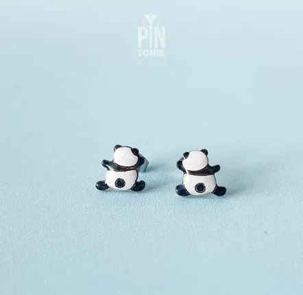 Bijoux - Boucles d'oreilles panda amusantes - PINTONIK