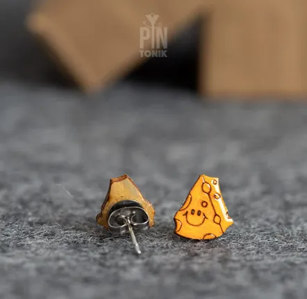 Bijoux - Boucles d'oreilles Fromage - PINTONIK