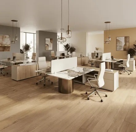 Office furniture and storage - Desks -140X140X75 cm - Escalerion - Quartzite Patagonia - STONE VALLEY