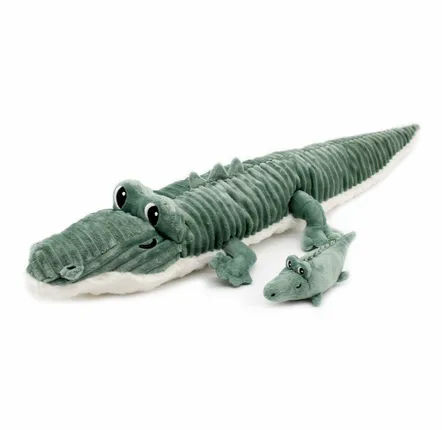Cadeaux - Peluche crocodile Croketou maman et son bébé  - Les Ptipotos - DEGLINGOS