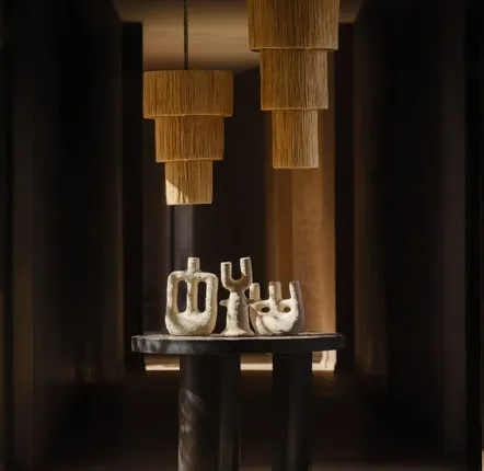 Hanging lights - Ceola suspension - in natural raffia - LOULE INTERIEUR