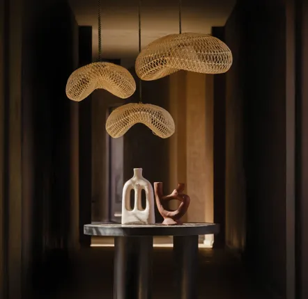 Hanging lights - Olyea suspension made of natural fibers - LOULE INTERIEUR