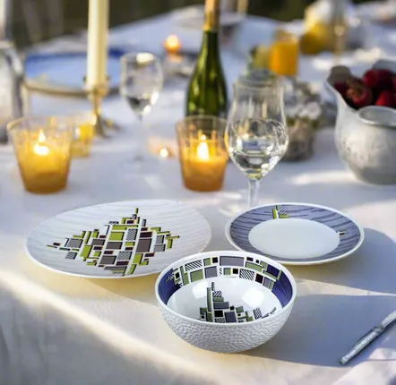 Cadeaux - Bol grenaillé en porcelaine, motif WAX Milliardaire - KEMI HOME ART