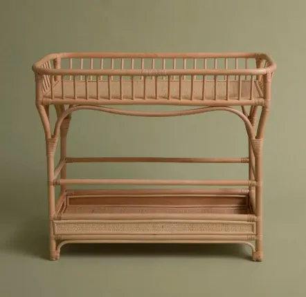 Trolleys - Rattan Bar Cart COPPELIA - MAHE HOMEWARE