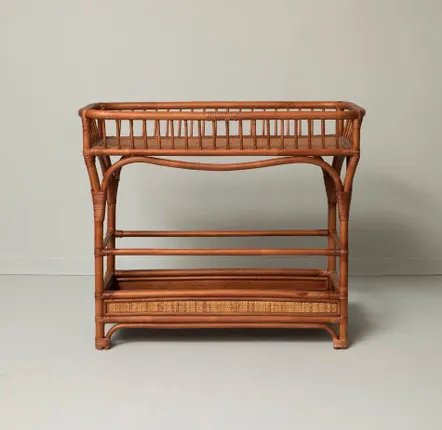 Trolleys - Rattan Bar Cart COPPELIA - MAHE HOMEWARE