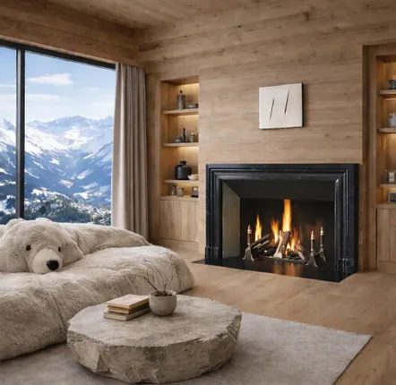 Unique pieces - Timeless Black Belgian Marble Fireplace Surround - MAISON LEON VAN DEN BOGAERT