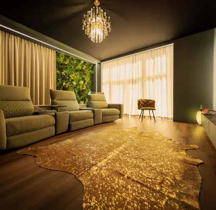 TV stands - High-end 30m² lounge - OPALE lounge - MYCINÉ
