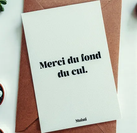 Card shop - Postcard message - Thanks from the bottom of my heart - Size 10x15cm - MUISTI