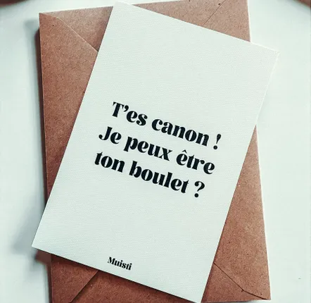 Card shop - Postcard message - You're gorgeous, can I be your burden? – Size 10x15cm - MUISTI