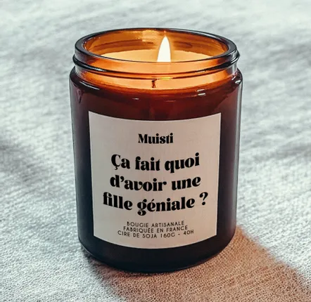 Gifts - Scented Candle - What's it like to have an awesome daughter? - White Musk - 160g - MUISTI