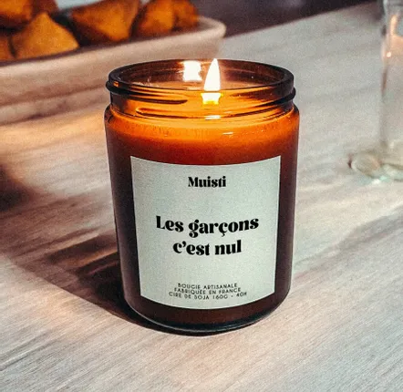 Gifts - Scented Candle - Boys Are Lame - White Musk - 160g - MUISTI