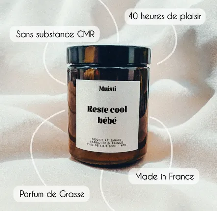 Gifts - Scented Candle - Stay Cool Baby - White Musk - 160g - MUISTI