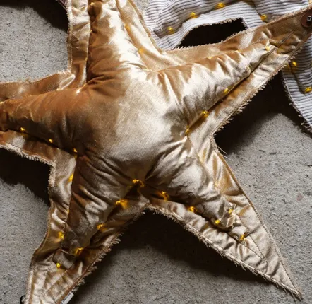 Decorative objects - Golden luminous star - ROSE VELOURS
