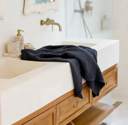 Autres linges de bain - Serviette de bain en lin gaufré - MAGICLINEN