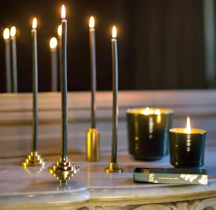 Christmas table settings - FOLIES 1926 - Brass candle holder - MAISON PECHAVY