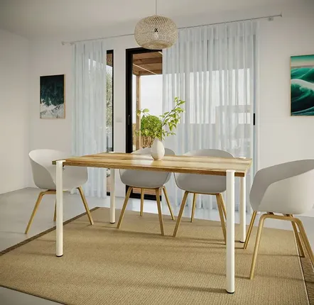 Dining Tables - TOPAZ STEEL HIGH TABLE LEGS - SET OF 2 LEGS - DECO-GEM