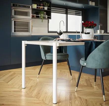 Tables Salle à Manger - PIED DE TABLE HAUTE EN ACIER TOPAZE - LOT DE 2 PIEDS - DECO-GEM