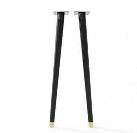 Tables Salle à Manger - Pied de table haute en bois noir - 71,5 cm  Libra - Lot de 2 pieds - DECO-GEM