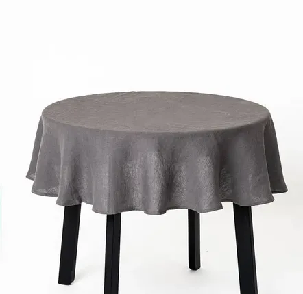 Nappes - Nappe ronde en lin gris foncé - MAGICLINEN
