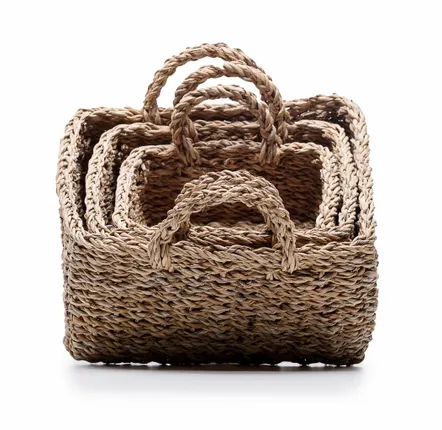 Paniers à linge - ensembles de paniers gigognes hogla - MAISON BENGAL