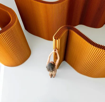Aménagements pour bureau - softwall papier | cloison flexible autoportante - MOLO