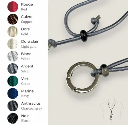 Lunettes - Collier Porte-Lunettes Eve – Métallisé - ATELIER BALTUS