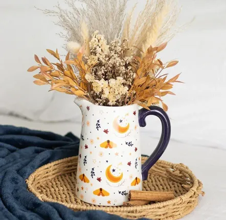 Vases - Pichet à fleurs en céramique à motif lune et magie d'automne - SOMETHING DIFFERENT WHOLESALE EUROPE BV