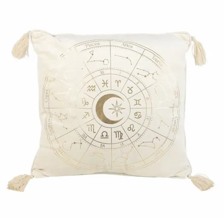 Coussins - Coussin carré blanc cassé pour roue astrologique de 35 cm - SOMETHING DIFFERENT WHOLESALE