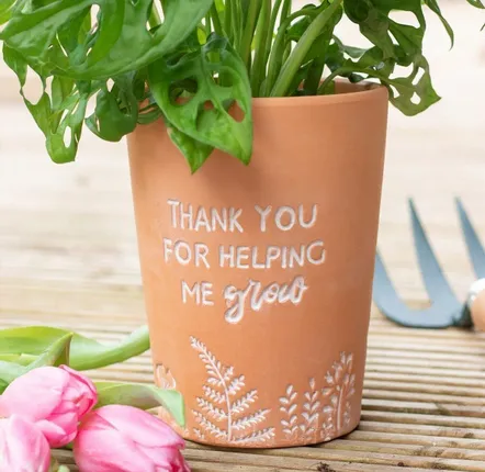 Flower pots - Thank You For Helping Me Grow Terracotta Plant Pot - SOMETHING DIFFERENT WHOLESALE
