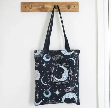 Bags and backpacks - Blue Moon Print Tote Bag - SOMETHING DIFFERENT WHOLESALE EUROPE BV